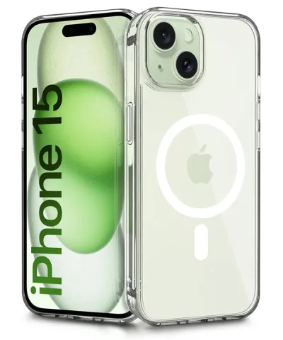 WOW IMAGINE Ultra-Hybrid Back Case Cover for iPhone 15 Compatible with MagSafe